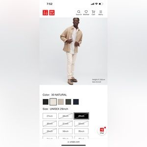 Uniglo unisex Pants size 29X34